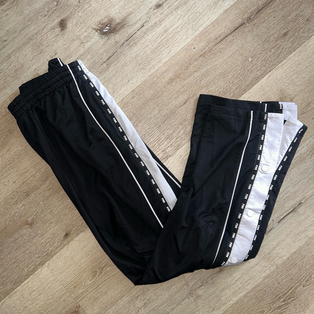 PINK Victoria's Secret Black and White Kids Joggers